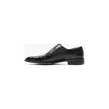 Stacy Adams Riccardi Plain Toe Oxford Shoes Animal Print Leather Black 25575-001 image 4