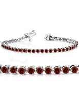 Red Diamond 3 Prong Solitaire Tennis Bracelet 14K Solid White Gold 1.80ctw - $5,939.98