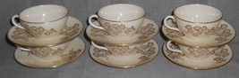 Set (6) Lenox Celeste Pattern Cups And Saucers Made In Usa - £19.04 GBP