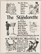 1899 Print Ad The Standorette Easel,Book Stand Music Stand Allen Miamisburg,OH - £7.43 GBP