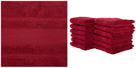 12 Pack BURGUNDY Color ULTRA SUPER SOFT LUXURY TURKISH 100% COTTON HAND ... - £76.50 GBP