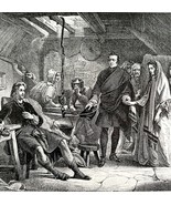 Prince Charles Introduced To Flora MacDonald Print Victorian 1894 DWT2 - $736.23 MXN