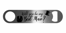 Will You Be My Best Man Engagement Announcement Keepsake Stainless Steel Speed B - £9.61 GBP+