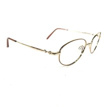 Elle Eyeglasses Frames EL18507 BR Orange Gold Round Full Wire Rim 52-18-135 - £21.89 GBP