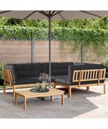 vidaXL Pallet Sofa Set Anthracite Solid acacia wood Medium Modular - $2,420.68 CAD