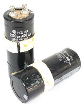 LOT OF 2 GENERAL ELECTRIC HCG-F5A 2200 MFD 400 VDC CAPACITOR UNITS HCGF5A - £51.09 GBP