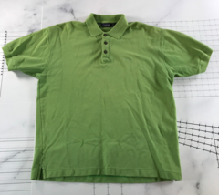 Patagonia Polo Shirt Mens Medium Lime Green Short Sleeve Organic Cotton - £27.05 GBP