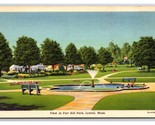 Fort Hill Park Lowell Massachusetts MA Linen Postcard Y13 - $1.93