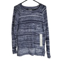St Johns Bay Sweater Blue White Knit Womens Small - £13.86 GBP