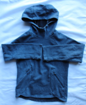 Kyodan Girls Size 7/8 Blue Fleece Scuba Neck Hoodie With Zip Pockets - £11.76 GBP
