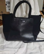 Black Tumi Hand Bag Purse Leather Nylon Fashion Nevermore - $59.99