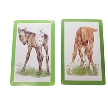 Vintage Western Publishing Co.  Playing Cards With Appaloosa Foal Horses 2 PC - £12.93 GBP