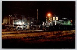 New York Central S-Motor 100 T-Motor 278 Night Scene At Colonie NY Postcard D36 - £4.02 GBP