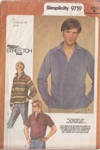 Simplicity Vintage 1980 Pattern 9739 Size 38/40/42 Men's Pullover Shirt - $3.00