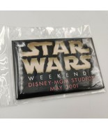 Retro STAR WARS WEEKENDS - DISNEY MGM STUDIOS MAY 2001 PROMO 3&quot; LAPEL PIN - $14.25