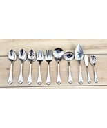 1881 Rogers Oneida King James Silver Plate Lot Of 10 Serving Pieces - $37.62