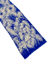 Vintage Pierre Balmain Paris Scarf STUNNING Blue &amp; White Fern Leaf Long ... - €104,98 EUR