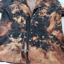 Jeanstar Women's Spandex Cotton Blend Black & Orange Dyed Pockets Jacket Size XL image 6