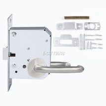 Privacy Door Security Entry Lever Stainless Steel Mortise Handle Lock Ki... - $42.99
