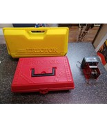 Lot of Vintage Gabriel Erector Set Red &amp; Yellow Plastic Case Mixed Parts... - £39.34 GBP