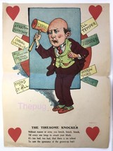 The Tiresome Knocker Vinegar Valentine  13.5&quot; x 10&quot; mean  cartoon Victor... - $99.99