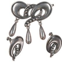 Margot De Taxco 5740 Sterling Pendant/pin and earrings set - £330.22 GBP