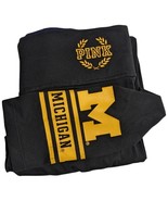 Michigan College Leggings Victorias Secret Pink Yoga Pants Black Size Sm... - $33.66