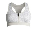 Avia Women&#39;s Seamless Zip Front Medium Support Sports Bra Silver Size XL... - $8.85