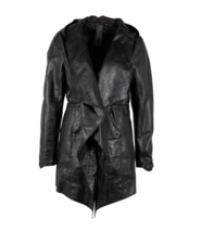 Mauritius - NEW - Cleo Hooded Leather Jacket / Parka - Black - XS - RRP ... - $106.72
