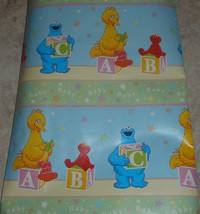  Sesame Street ABC Block Baby Shower Gift Wrapping Paper 12.5 Sq Ft Roll... - $5.50