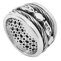 Kabbalah Rotating Ring with 5 of the Names of the God Silver 925 Gift Judaica - £112.18 GBP