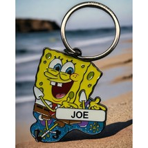 Spongebob Squarepants Keychain Universal Studios &quot;Joe&quot; Enameled Key Ring - £11.92 GBP
