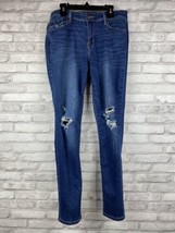 Old Navy Rockstar Womens Size 10 Blue Mid-Rise Skinny Denim Jeans Distre... - £12.71 GBP