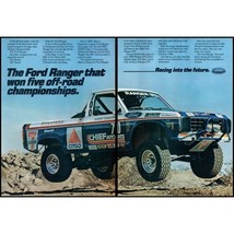 1986 Ford Ranger STX 4x4 2 Page Vintage Print Ad Baja 500 Rally Race Wall Art - $10.97