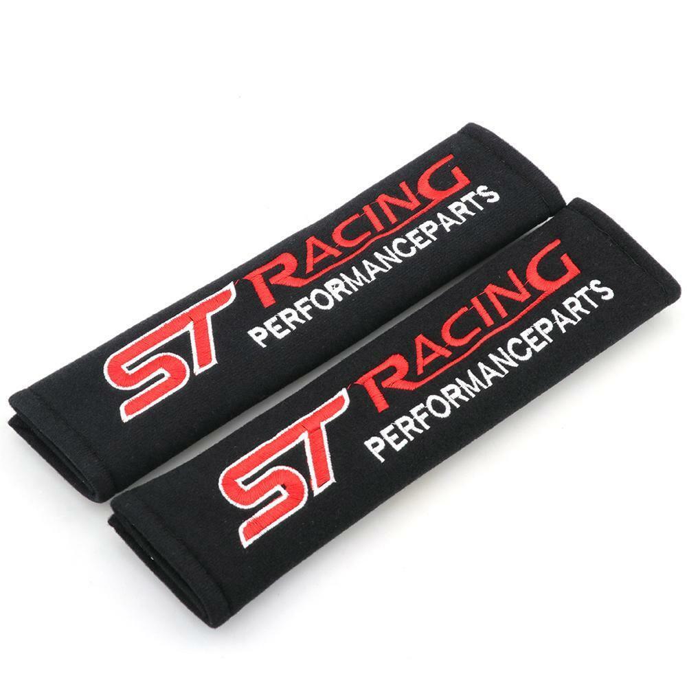 2pcs St Racing Seat Belt Cover Soft Harness Pads For Ford Focus Fiesta ST  - $13.55