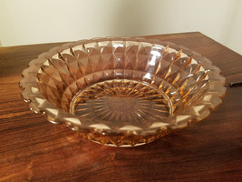 Vintage Jeannette Depression Glass Pink Windsor Diamond Bowl 8.5&quot; x 3&quot; - $9.85