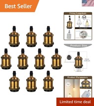 E26 Vintage Lamp Socket 10-Pack - Heat Resistant Antique Brass for DIY L... - $119.99