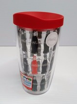 Coca-Cola Tervis Tumbler with Red Lid 16 oz Double Wall Insulation Bottle Repeat - £13.85 GBP