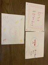 Children&#39;s Child Kid Drawings &amp; Artwork Lot of 3 Rare Original - $9.95