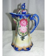 Vintage Porcelain Chocolate Pot Pitcher Cobalt Blue Prussia - €127,66 EUR