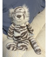 JELLYCAT Bashful Snow Tiger Medium White Tiger Stuffed Animal Gift 12.2 ... - $109.99