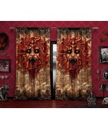 Screaming Goth Grunge Medusa Curtains, Gothic Home Decor, Window Drapes,... - £129.00 GBP