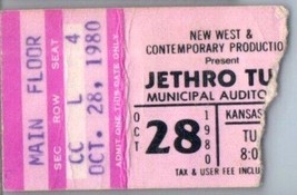 Jethro Tull Concierto Ticket Stub Octubre 28 1980 Kansas Ciudad Missouri - £41.78 GBP