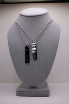 NIB UDOBUY Couple Charm Necklaces His Only and Her One Stainless Steel W... - $342.88 MXN