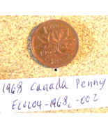1968 Canada Penny Rim Strike/Alignment Errors; Vintage Old Coin Foreign ... - £6.33 GBP
