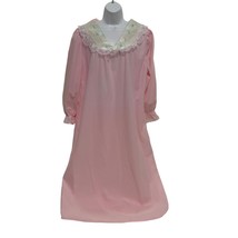 Honors Intimates Vintage Sweet Pink Nightgown Embroidered Collared Size Small S - £17.30 GBP