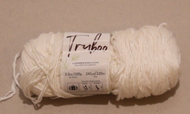 Lion Brand Yarn Truboo White 3.5 oz. 241 yds. Light 100% Rayon from Bamboo NEW - £4.72 GBP