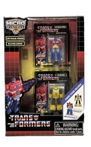 Micro Figures The Transformers Optimus Prime &amp; Bumblebee with Figure Sta... - £8.55 GBP