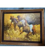 ALFREDO BUENAVENTURA(Filipino 1942-1982) RICE HARVEST - CANVAS OIL PAINT... - $13,682.38 MXN