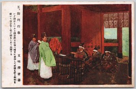 Vintage Japanese Postcard Court Scene Imperial Ceremony Dress Historical Art - £11.36 GBP